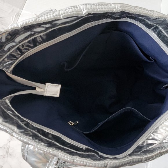 Nautica Leah Metallic Silver Tote - Picture 5 of 5